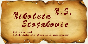 Nikoleta Stojaković vizit kartica